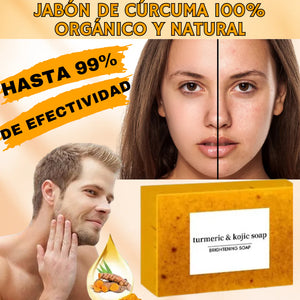 JABÓN ACLARANTE DE CÚRCUMA - 100% NATURAL